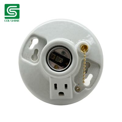 Chine OEM High Temperature Lamp Holder Screw Type Ceramic Lampholder for Ceiling Light Fabricant