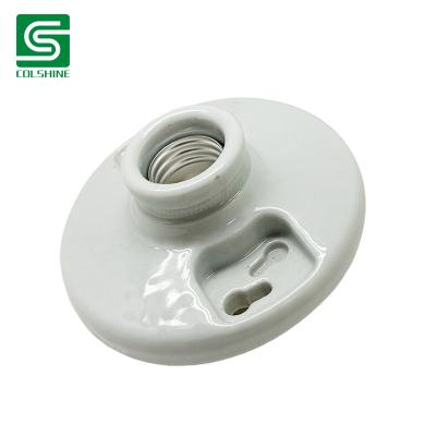 Chine OEM White American Flush Mounts Fixtures Round Porcelain Light Socket Fabricant