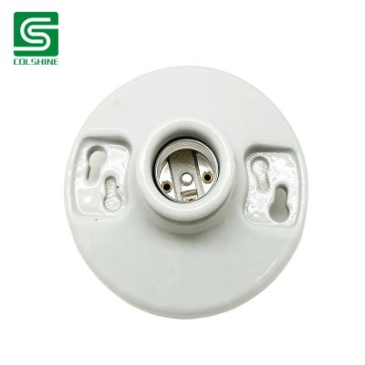 Chine OEM 250V 660W Keyless Lamp Holder Ceramic Round Ceiling Mount for Ceiling Light Fabricant