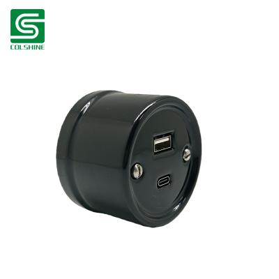  Retro porcelain USB socket