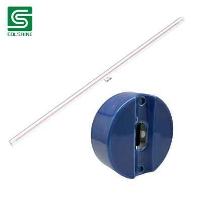 Chine OEM Durable Ceramic S14D Lampholder with Heat Resistant Base for LED and Incandescent Tube Bulbs Fabricant