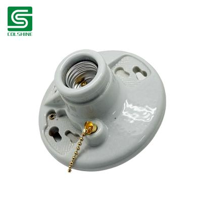 Chine OEM Heat Proof Ceramic Lampholder CE / ROHS Approval Screw Type Ceramic Lampholder Fabricant