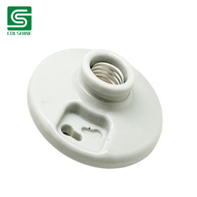 Chine OEM Ceramic Round Mounting Socket E26 White Ceiling Light Holder 250V Fabricant