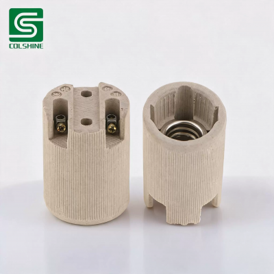 Chine OEM Ceramic Lamp Holder with Durable Construction for E14 Bulbs Pendant Lights Fabricant
